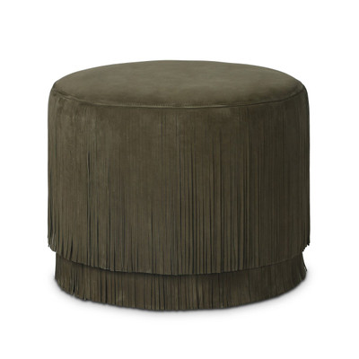 Four Hands Rooney Ottoman - Nubuck Olive