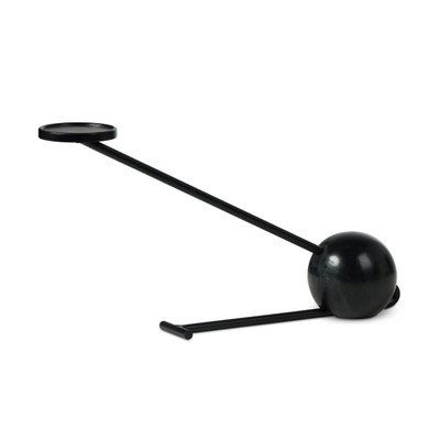 Four Hands Ropia Candle Holder - Black Marble