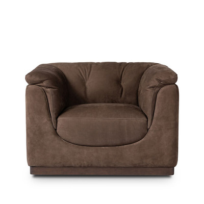 Four Hands Santino Swivel Chair - Nubuck Cigar