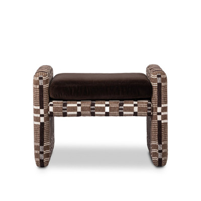 Four Hands Serena Ottoman - Sandhill Cocoa