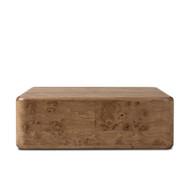 Four Hands Talessi Square Coffee Table - Wheat Medium Burl Oak