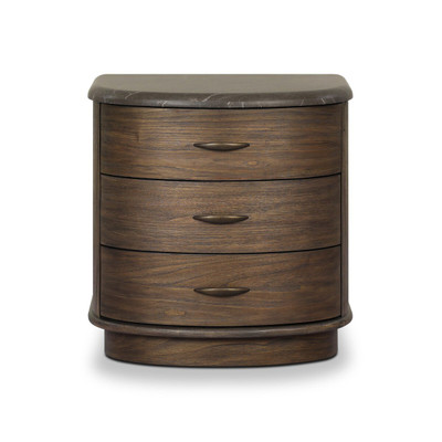 Four Hands Tovae Nightstand - Honed Coffee Marble