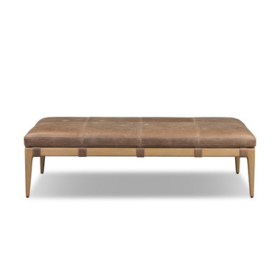 Four Hands Ulrick Ottoman - Palermo Cigar