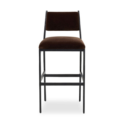 Four Hands Valeene Stool - Monte Chocolate - Bar