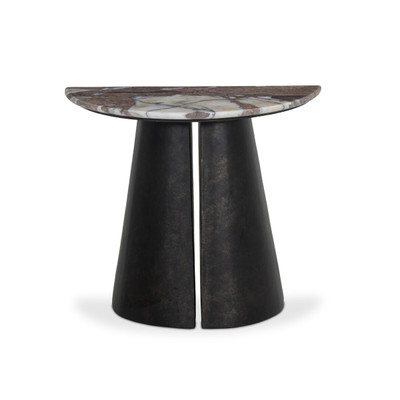 Four Hands Valentina End Table - Textured Smoke and Russet