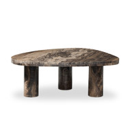 Four Hands Zion Coffee Table - Small Table - Rocky Brown Marble