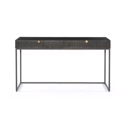 Four Hands Kelby Writing Desk - Carved Vintage Brown