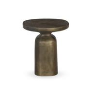 Four Hands Odessa End Table - Textured Aged Brass