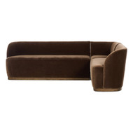 Four Hands Dorset Banquette L Shape 114.5" - Surrey Mink