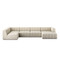 Four Hands Langham Channeled 3pc Sectional - RAF Chaise - Crypton Nomad Snow
