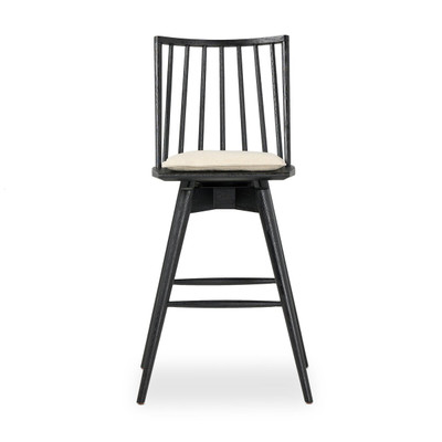 Four Hands Leo Cabinet - Smoked Black