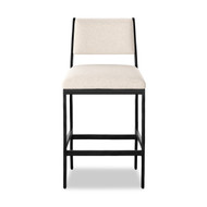 Four Hands Union Saddle Counter Stool - Distressed Black