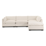 Four Hands Westwood 3 PC Sectional - 122" - Crypton Nomad Snow