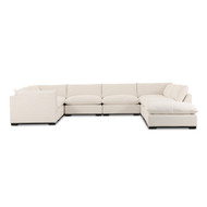 Four Hands Westwood 6 PC Sectional w/ Ottoman - Crypton Nomad Snow