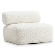 Bernhardt Paley Shearling Swivel Chair - Ivory