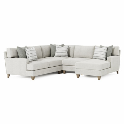 Bernhardt Mila 4-Piece Right Facing Fabric Sectional