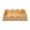 Jamie Young Wonderland Scalloped Small Decorative Raffia Tray - Natural