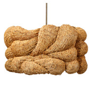 Jamie Young Anguilla 6-Light Wood Beaded Chandelier - Natural
