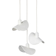 Jamie Young Slope Paper Mache 3-Light Chandelier - Matte White