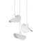 Jamie Young Slope Paper Mache 3-Light Chandelier - Matte White