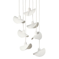 Jamie Young Slope Paper Mache 7-Light Chandelier - Matte White
