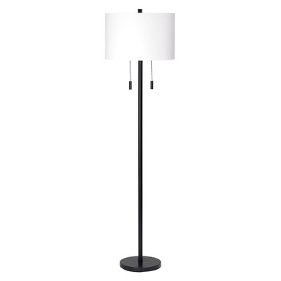 Jamie Young Lincoln 2-Light Metal Floor Lamp - Black