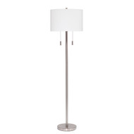 Jamie Young Lincoln 2-Light Metal Floor Lamp - Silver