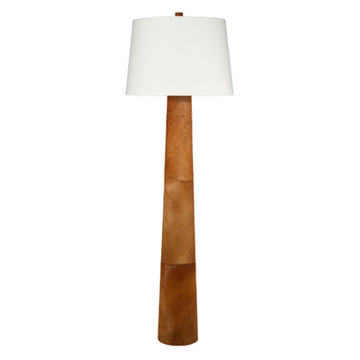Jamie Young Robertson Hide Floor Lamp - Saddle Brown