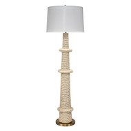 Jamie Young Rowan 1-Light Wood Beaded Floor Lamp - Natural