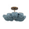 Jamie Young Anguilla Semi-Flush Mount in Blue Wood Beads