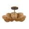 Jamie Young Anguilla Semi-Flush Mount in Natural Wood Beads