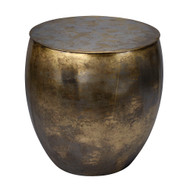 Jamie Young Ares Iron Side Table - Antique Brass