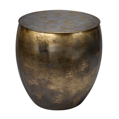 Jamie Young Ares Iron Side Table - Antique Brass
