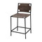 Jamie Young Asher Leather Counter Stool - Grey NEW