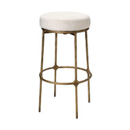 Jamie Young Asteria Iron Bar Stool - Antique Brass