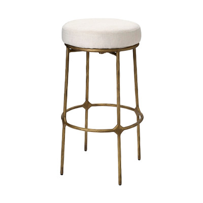 Jamie Young Asteria Iron Bar Stool - Antique Brass
