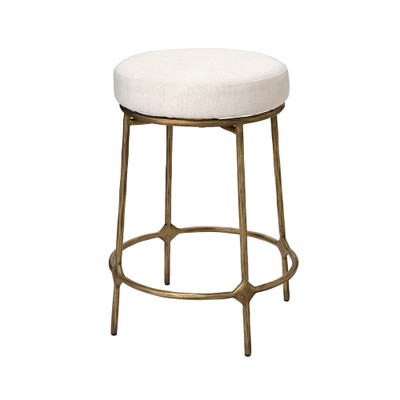 Jamie Young Asteria Iron Counter Stool - Antique Brass
