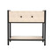 Jamie Young Cassius Faux Shagreen 1-Drawer Side Table - Taupe