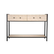 Jamie Young Cassius Faux Shagreen 2-Drawer Console - Taupe