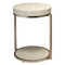 Jamie Young Chester Faux Shagreen Round Side Table - Ivory