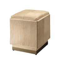 Jamie Young Easton Hide Ottoman - Tan