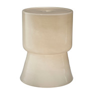 Jamie Young Huntington Garden Glass Stool - Cream