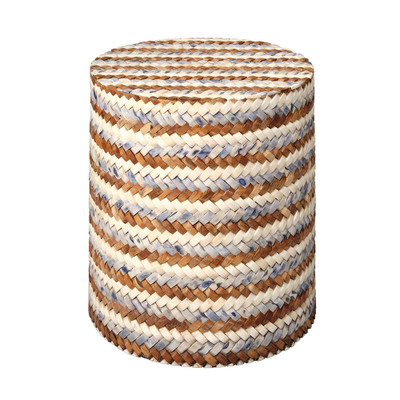 Jamie Young Interwoven Wood & Buffalo Bone Side Table