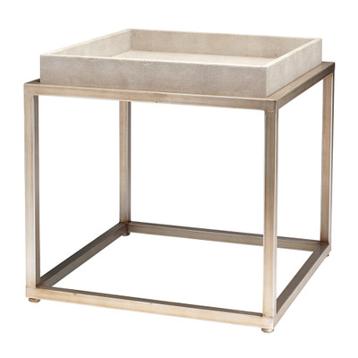 Jamie Young Jax Faux Shagreen Square Side Table