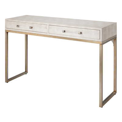 Jamie Young Kain Faux Shagreen Console - Cream