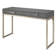 Jamie Young Kain Faux Shagreen Console - Grey