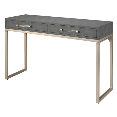 Jamie Young Kain Faux Shagreen Console - Grey