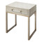 Jamie Young Kain Faux Shagreen Side Table - Cream