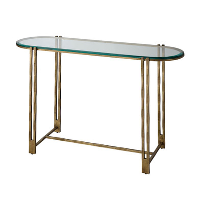 Jamie Young Metrical Iron Console Table - Antique Brass