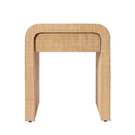 Jamie Young Montecito 1-Drawer Raffia Side Table
